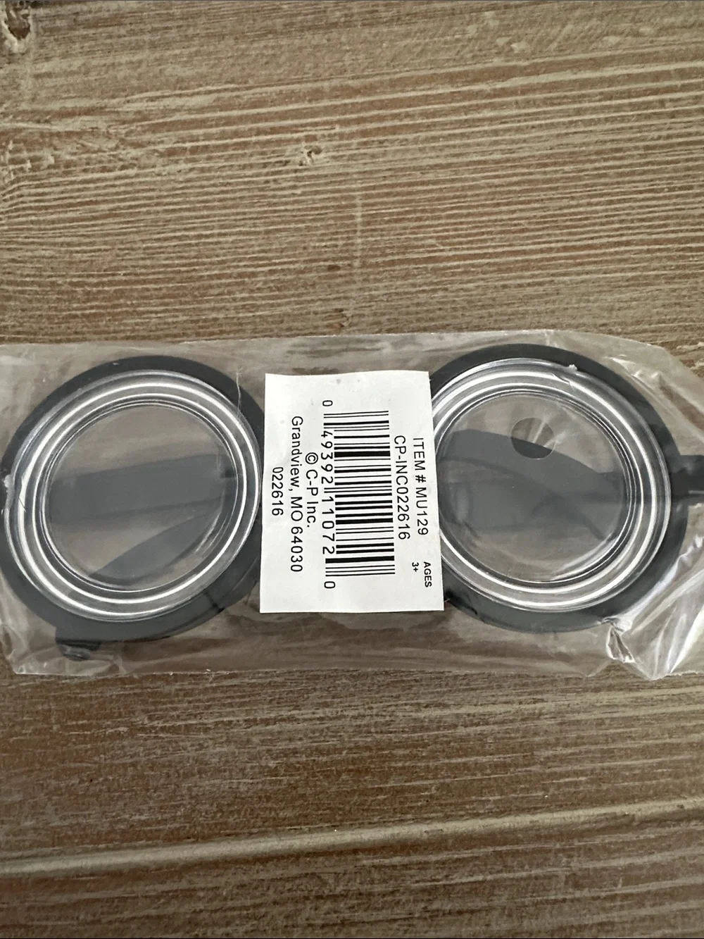 Kids Black Costume Goggles - Protective Play Accessory
